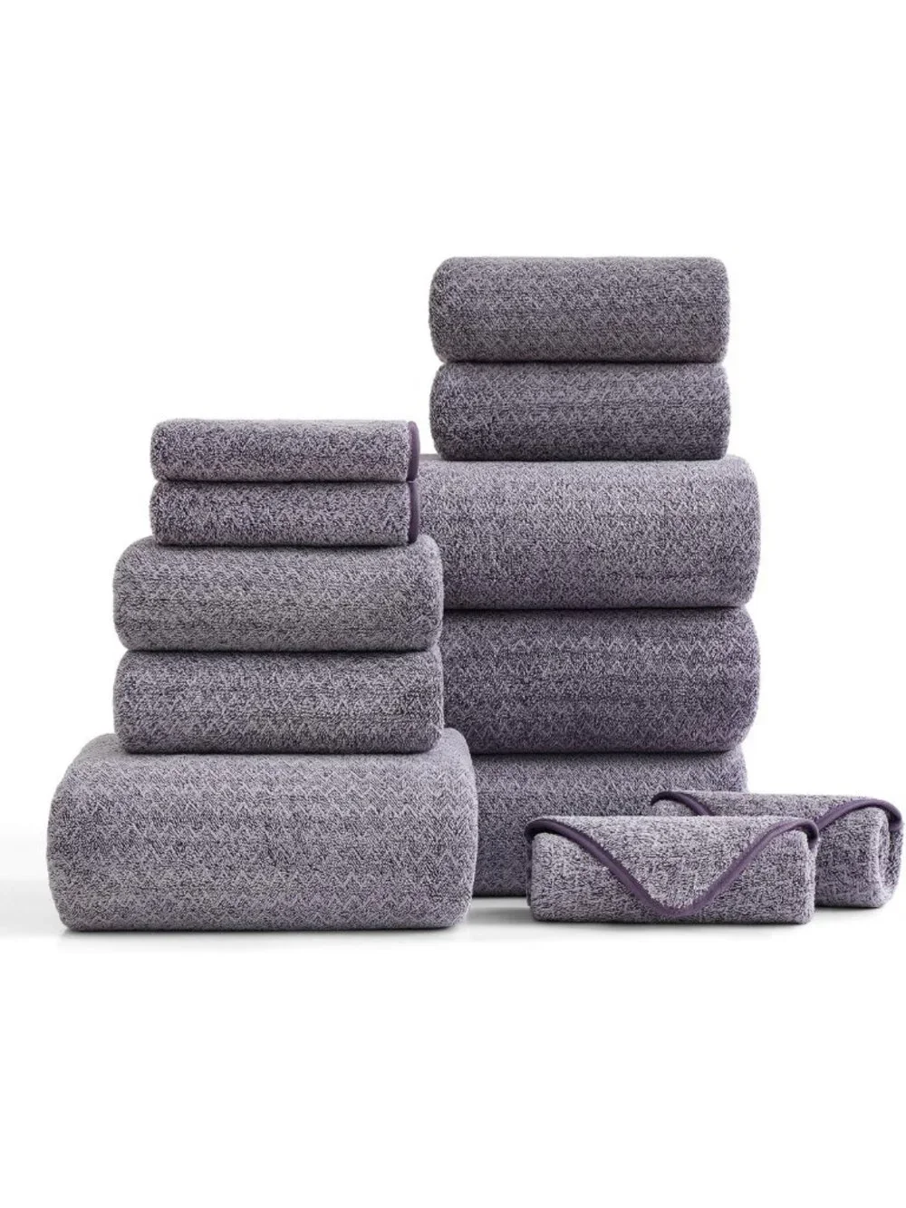 Ultra Soft 12-Piece Bath Towel Set - Quick Dry, Extra Absorbent, Family Towels